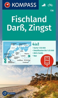 Abbildung von: KOMPASS Wanderkarte 736 Fischland, Darß, Zingst 1:50.000 - KOMPASS-Karten