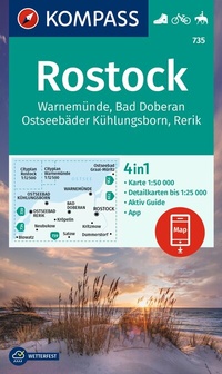 Abbildung von: KOMPASS Wanderkarte 735 Rostock, Warnemünde, Bad Doberan, Ostseebäder Kühlungsborn, Rerik 1:50.000 - KOMPASS-Karten