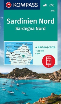 Abbildung von: KOMPASS Wanderkarten-Set 2497 Sardinien Nord / Sardegna Nord (4 Karten) 1:50.000 - KOMPASS-Karten