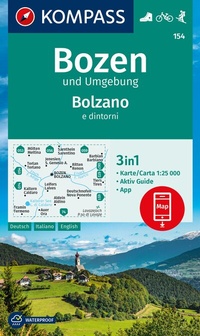 Abbildung von: KOMPASS Wanderkarte 154 Bozen und Umgebung / Bolzano e dintorni 1:25.000 - KOMPASS-Karten