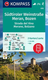 Abbildung von: KOMPASS Wanderkarten-Set 078 Südtiroler Weinstraße, Meran, Bozen / Strada del Vino, Merano, Bolzano (2 Karten) 1:25.000 - KOMPASS-Karten