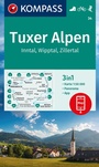 Bild: KOMPASS Wanderkarte 34 Tuxer Alpen, Inntal, Wipptal, Zillertal 1:50.000 - KOMPASS-Karten