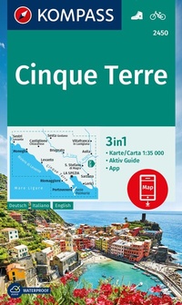 Abbildung von: KOMPASS Wanderkarte 2450 Cinque Terre 1:35.000 - KOMPASS-Karten