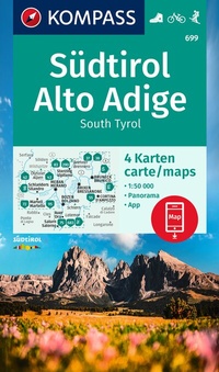 Abbildung von: KOMPASS Wanderkarten-Set 699 Südtirol, Alto Adige, South Tyrol (4 Karten) 1:50.000 - KOMPASS-Karten
