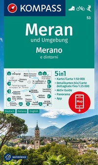 Abbildung von: KOMPASS Wanderkarte 53 Meran und Umgebung / Merano e dintorni 1:50.000 - KOMPASS-Karten