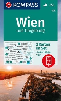 Abbildung von: KOMPASS Wanderkarten-Set 205 Wien und Umgebung (2 Karten) 1:50.000 - KOMPASS-Karten
