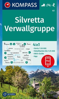 Abbildung von: KOMPASS Wanderkarte 41 Silvretta, Verwallgruppe 1:50.000 - KOMPASS-Karten