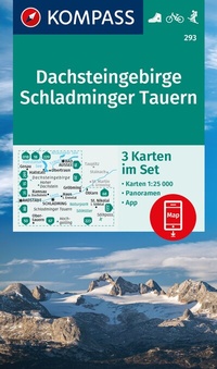 Abbildung von: KOMPASS Wanderkarten-Set 293 Dachsteingebirge, Schladminger Tauern (3 Karten) 1:25.000 - KOMPASS-Karten