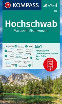 Abbildung von: KOMPASS Wanderkarte 212 Hochschwab, Mariazell, Eisenwurzen 1:50.000 - KOMPASS-Karten