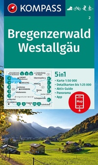 Abbildung von: KOMPASS Wanderkarte 2 Bregenzerwald, Westallgäu 1:50.000 - KOMPASS-Karten