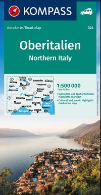 Abbildung von: KOMPASS Autokarte Oberitalien, Italia settentrionale, Northern Italy, Italie du Nord 1:500.000 - KOMPASS-Karten