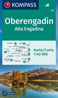 Abbildung von: KOMPASS Wanderkarte 99 Oberengadin / Alta Engadina 1:40.000 - KOMPASS-Karten
