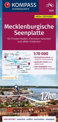 Abbildung von: KOMPASS Fahrradkarte 3320 Mecklenburgische Seenplatte 1:70.000 - KOMPASS-Karten