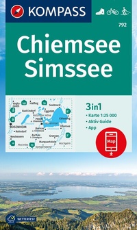 Abbildung von: KOMPASS Wanderkarte 792 Chiemsee, Simssee 1:25.000 - KOMPASS-Karten