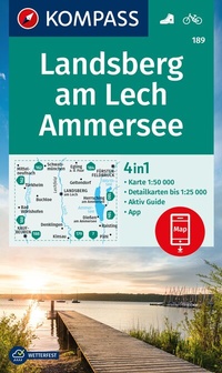 Abbildung von: KOMPASS Wanderkarte 189 Landsberg am Lech, Ammersee 1:50.000 - KOMPASS-Karten