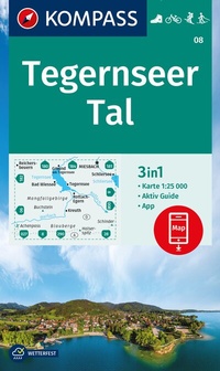 Abbildung von: KOMPASS Wanderkarte 08 Tegernseer Tal 1:25.000 - KOMPASS-Karten