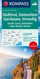 Bild: KOMPASS Autokarte S&uuml;dtirol, Dolomiten, Gardasee, Venedig 1:250.000 - KOMPASS-Karten