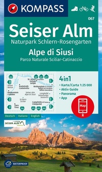 Abbildung von: KOMPASS Wanderkarte 067 Seiser Alm, Naturpark Schlern-Rosengarten / Alpe di Siusi, Parco Naturale Sciliar-Catinaccio 1:25.000 - KOMPASS-Karten