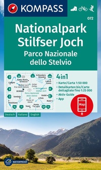 Abbildung von: KOMPASS Wanderkarte 072 Nationalpark Stilfser Joch / Parco Nazionale dello Stelvio 1:50.000 - KOMPASS-Karten