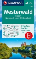 Abbildung von: KOMPASS Wanderkarten-Set 847 Westerwald, Siegen, Naturpark Lahn-Dill-Bergland (2 Karten) 1:50.000 - KOMPASS-Karten