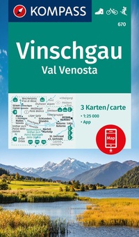 Abbildung von: KOMPASS Wanderkarten-Set 670 Vinschgau / Val Venosta (3 Karten) 1:25.000 - KOMPASS-Karten