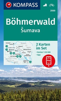 Abbildung von: KOMPASS Wanderkarten-Set 2000 Böhmerwald, Sumava (2 Karten) 1:50.000 - KOMPASS-Karten