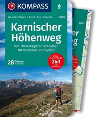 Abbildung von: KOMPASS Wanderführer Karnischer Höhenweg, Von Thörl-Maglern nach Sillian, Mit Varianten und Gipfeln, 28 Touren mit Extra-Tourenkarte - KOMPASS-Karten