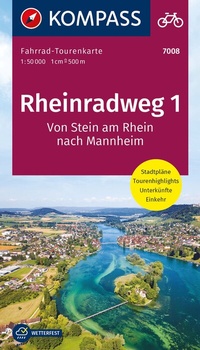 Abbildung von: KOMPASS Fahrrad-Tourenkarte Rheinradweg 1 1:50.000 - KOMPASS-Karten