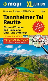 Abbildung von: Mayr Wanderkarte Tannheimer Tal, Reutte XL 1:25.000 - WALTER MAYR VERLAG