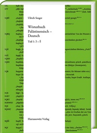 Abbildung von: Wörterbuch Palästinensisch - Deutsch - Harrassowitz Verlag