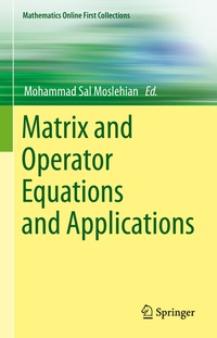 Abbildung von: Matrix and Operator Equations and Applications - Springer
