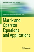 Cover: Matrix and Operator Equations and Applications - Springer