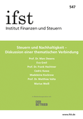 Cover: ifst-Schrift 547 - Finanzen u. Steuern
