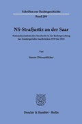 Cover: NS-Strafjustiz an der Saar. - Duncker & Humblot