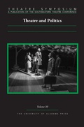 Cover: Theatre Symposium, Vol. 30 - The University of Alabama Press