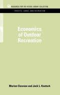 Bild: Economics of Outdoor Recreation - Resources for the Future Press (RFF Press)