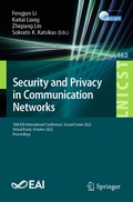 Cover: Security and Privacy in Communication Networks - Springer