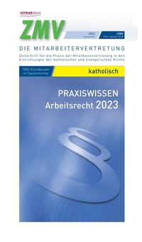 Abbildung von: ZMV Praxiswissen Arbeitsrecht 2023 katholisch - KETTELER-Verlag GmbH