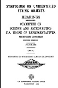 Cover: SYMPOSIUM ON UNIDENTIFIED FLYING OBJECTS. HEARINGS BEFORE THE COMMITTEE ON SCIENCE AND ASTRONAUTICS, U.S. HOUSE OF REPRESENTATIVES NINETIETH CONGRESS SECOND SESSION JULY 29, 1968 [No. 7] - Editorial Nuevo Mundo