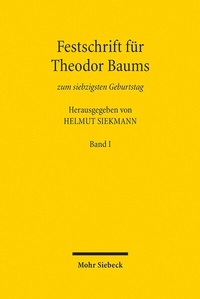 Abbildung von: Festschrift für Theodor Baums zum siebzigsten Geburtstag - Mohr Siebeck