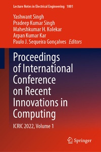 Abbildung von: Proceedings of International Conference on Recent Innovations in Computing - Springer