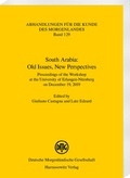 Abbildung von: South Arabia: Old Issues, New Perspectives - Harrassowitz Verlag