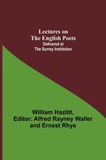 Cover: Lectures on the English Poets; Delivered at the Surrey Institution - ALPHA EDITION