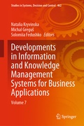 Cover: Developments in Information and Knowledge Management Systems for Business Applications - Springer