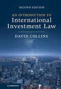 Cover: An Introduction to International Investment Law - Cambridge University Press