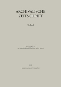 Abbildung von: Archivalische Zeitschrift 98 (2022) - Böhlau