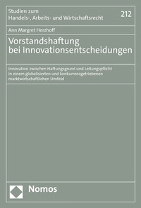 Abbildung von: Vorstandshaftung bei Innovationsentscheidungen - Nomos