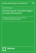 Cover: Monitoring des Vorhabentr&auml;gers im Naturschutzrecht - Nomos