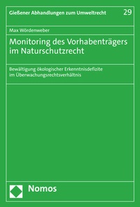 Abbildung von: Monitoring des Vorhabenträgers im Naturschutzrecht - Nomos