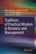 Cover: Traditions of Practical Wisdom in Business and Management - Springer